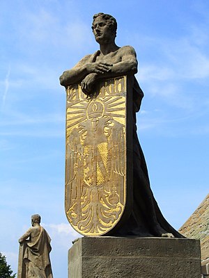 Peace Memorial in Prace. Sculpture "Austria".