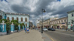 Myasnitskaya-straat, uitzicht vanaf de Lubyanka