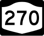 Marqueur de la route 270 de l'État de New York