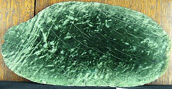 Nephrite jade (Pounamu Ultramafics, Pounamu Ultramafic Belt, South Island, New Zealand) 1 (24069093653).jpg