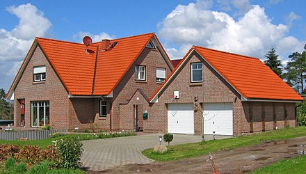 Typical single-family home in Northern Germany