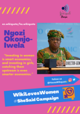 Ngozi Okonjo-Iwela SheSaid campaign flyer