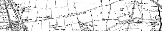 Un mapa de Nico Ditch entre Reddish y Slayde Hall en Longsight.