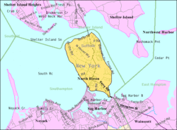 Carte du recensement américain de North Haven.