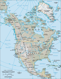 North American Cordillera mountain chain along the western side of North America