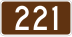 Route 221 marker