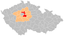 Okres Praha-východ na mapě
