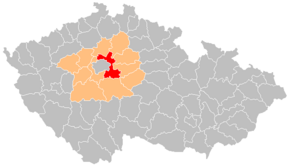 Poziția regiunii Districtul Praga-Est