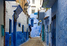 Alley in Chefchaouen, Morocco