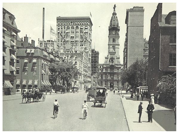 South Broad Street, looking towards Philadelphia City Hall, c. 1895