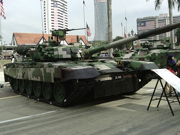 PT-91M Pendekar MBT on display.