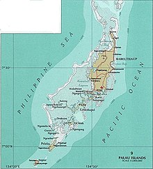 Politische Karte der Inseln von Palau