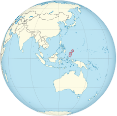 Palau on the globe (Southeast Asia centered) (small islands magnified).svg