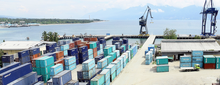 Pantoloan Port, largest port and main container port of Central Sulawesi is located in Palu