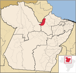 Localização de Gurupá no Pará