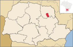 Localização de Ibaiti no Paraná