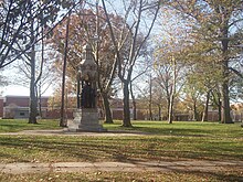 School # 1 seen in the distance from the park on Court Street Park on Court St. in Elizabeth, NJ.jpg