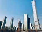 China Zun i Pekings centrala finansdistrikts skyline (januari 2019).