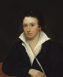 Portret van Shelley, door Alfred Clint (1829)