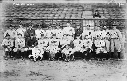 Philadelphia team photo taken on October 4, 1915.