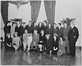 Photograph of movie stars posing with President Truman and his family at the White House, (front row, left to right)... - NARA - 199343.jpg