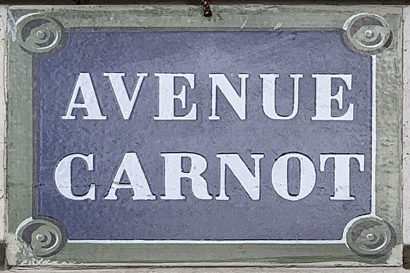 File:Plaque Avenue Carnot - Paris XVII (FR75) - 2021-08-22 - 1.jpg