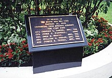 Plaque commemorating U.S. soldiers who died defending the embassy during the Tet Offensive Plaque commemorating the Marine and 4 MPs who died defending the U.S. Embassy Saigon on 31 January 1968.jpg