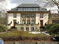 Facade and open staircase with sculptures of a former villa, now the Bethanien Hospital