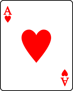 Սրտի նշանը ցույց է տալիս խաղաքարտի փսիկին պատկանելը