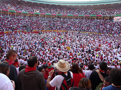 Plaza de Toros after the encierro in 2009