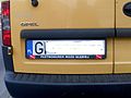 Polish license plate with funny text