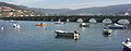 Ponte sobre o río Eume. Á dereita o concello de Pontedeume, á esquerda o de Cabanas