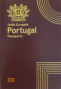 A Portuguese passport Portuguese Passport Cover.jpg