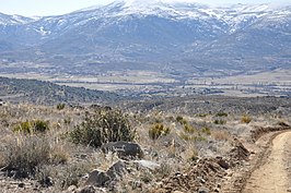 Panorama de Poveda desde la Sierra de Ávila y La Serrota al fondo.