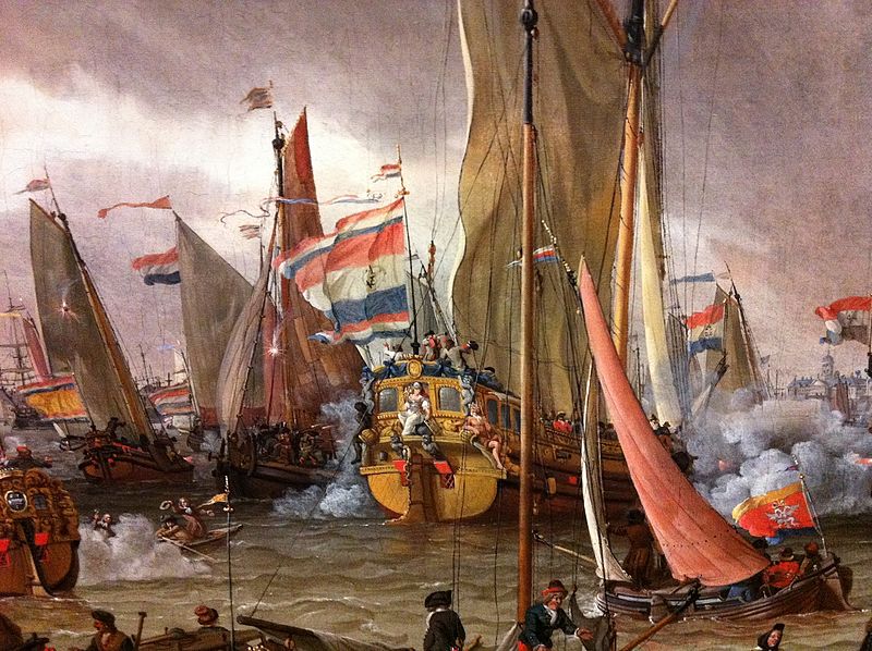 File:Practice fight of the Dutch Fleet in the honour of Tzar Peter the Great, 1 Sept 1697 by Abrakham Storck (fragment 1).JPG