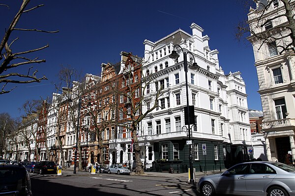 Buildings in the street.