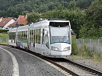A tram-train on railway
