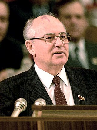 <span class="mw-page-title-main">Mikhail Gorbachev</span> Leader of the Soviet Union from 1985 to 1991