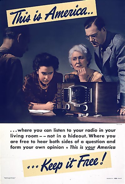 Radio-related World War II propaganda poster