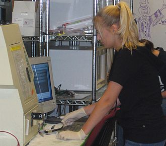 An agronomist mapping a plant genome Research-mapping plant genomes.jpg