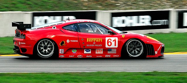 A Ferrari F430 GT2 campaigned by Risi Competizione in the 2007 American Le Mans Series season.