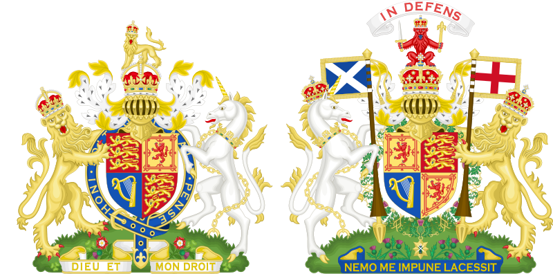 File:Royal Coat of Arms of the United Kingdom (both variants).svg