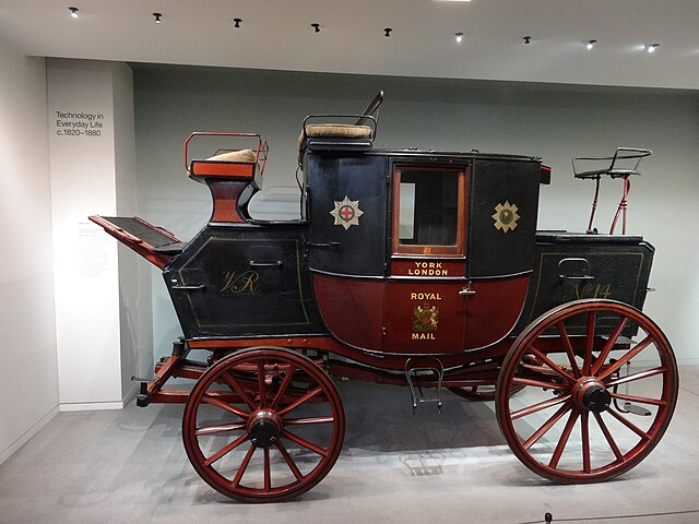 Royal Mail coach in the Science Museum London