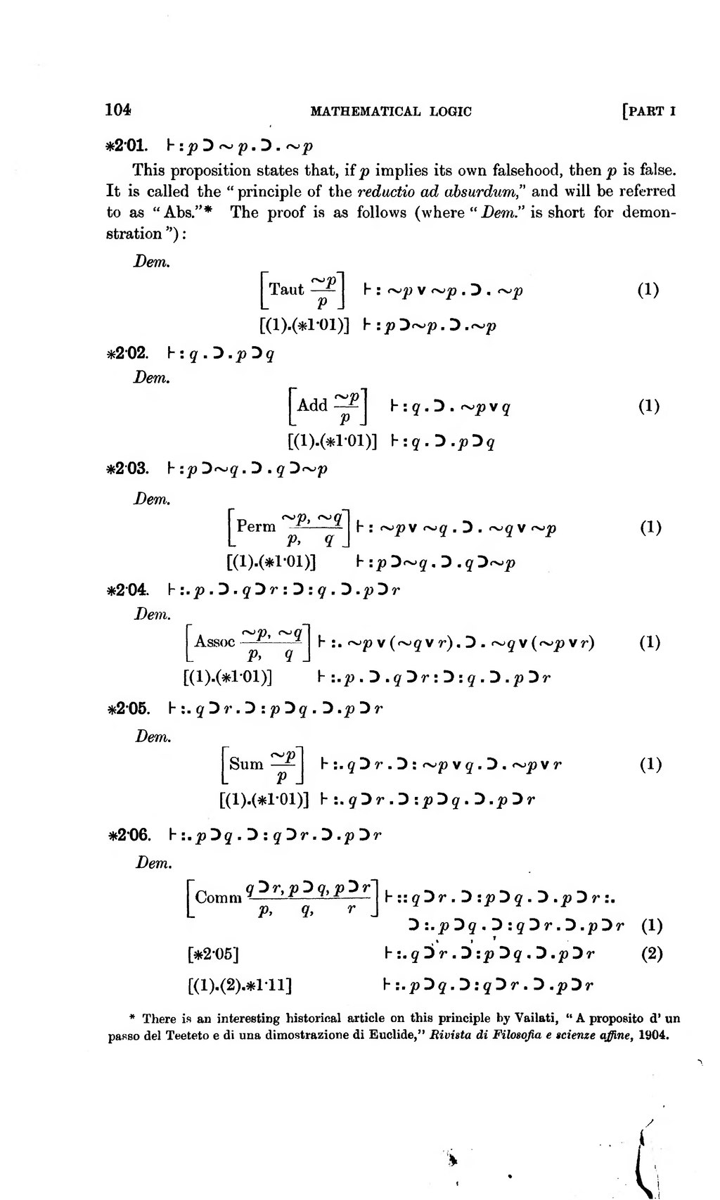 Page Russell Whitehead Principia Mathematica Vol I 1910 Djvu 126 Wikisource The Free Online Library