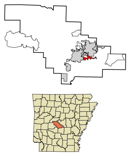 File:Saline County Arkansas Incorporated and Unincorporated areas Bauxite Highlighted 0504090.svg