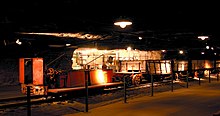 תצוגת רכבת, ששימשה להובלת עובדים, מלח וציוד במכרה