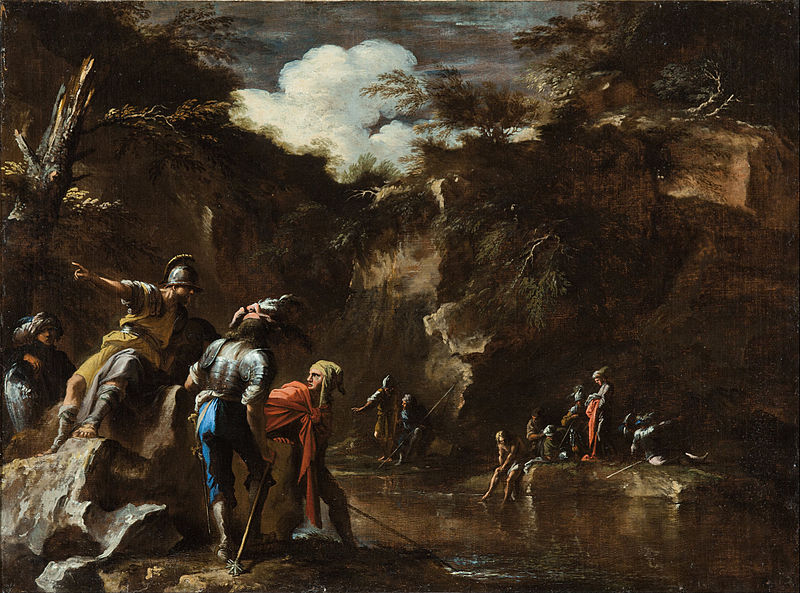 File:Salvator Rosa - Scene from Greek history- Thales causing the river to flow on both sides of the Lydian army - Google Art Project.jpg