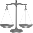 Graphic of balanced scale of justice