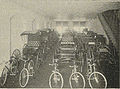 The carriage department of Mitchell Lewis & Staver displayed bicycles as well as horse carriages.