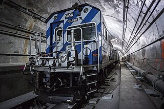 MPI MP8AC-3 class of work train locomotive for the Nedw York City Subway